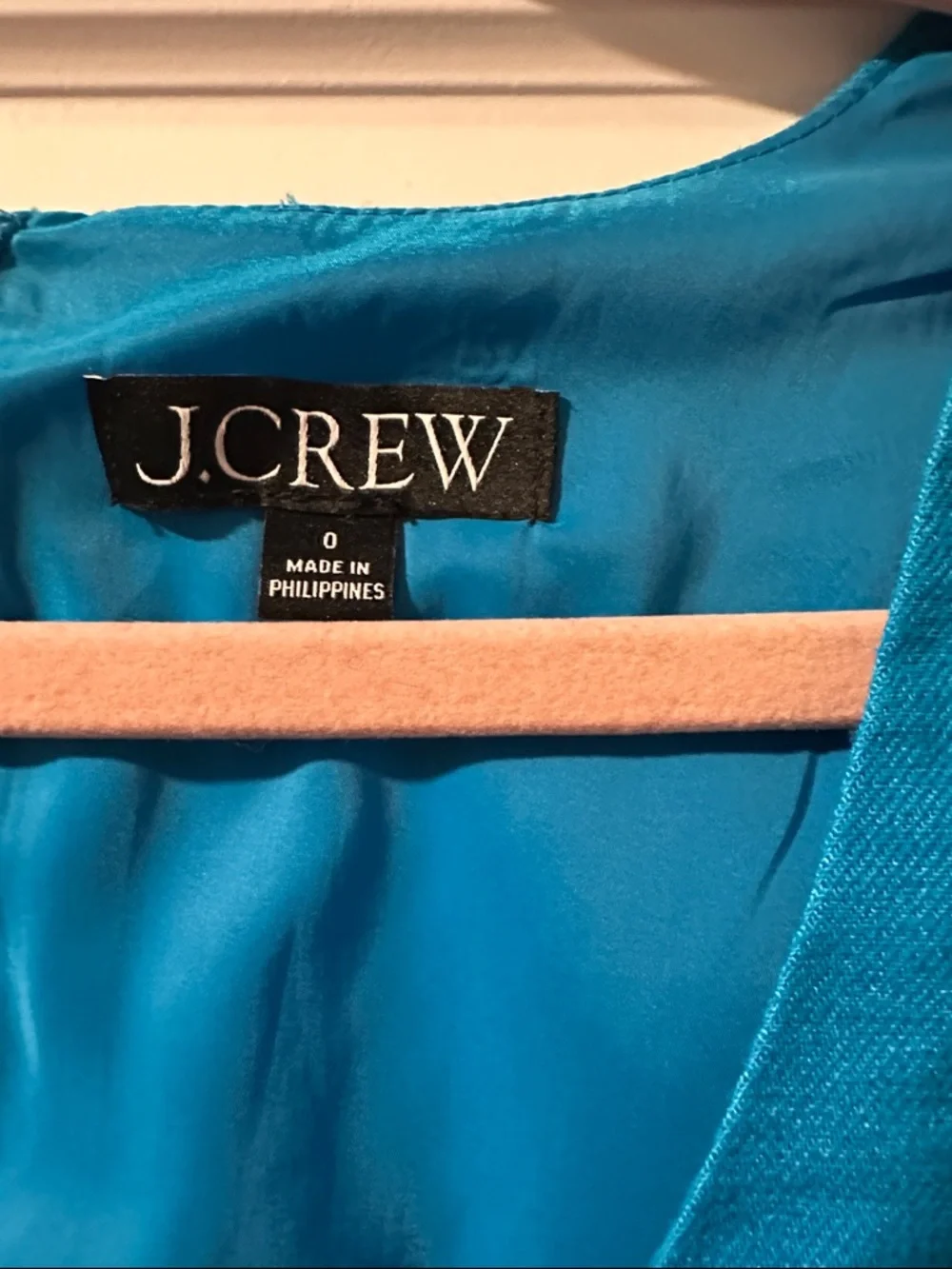J. Crew Bright Turquoise Linen-Blend Blazer & Sheath Dress size 0 - Picture 4 of 8